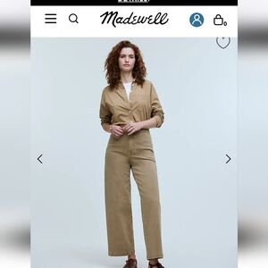 Madewell The Curvy Emmett Wide-Leg Crop Pant- Petite